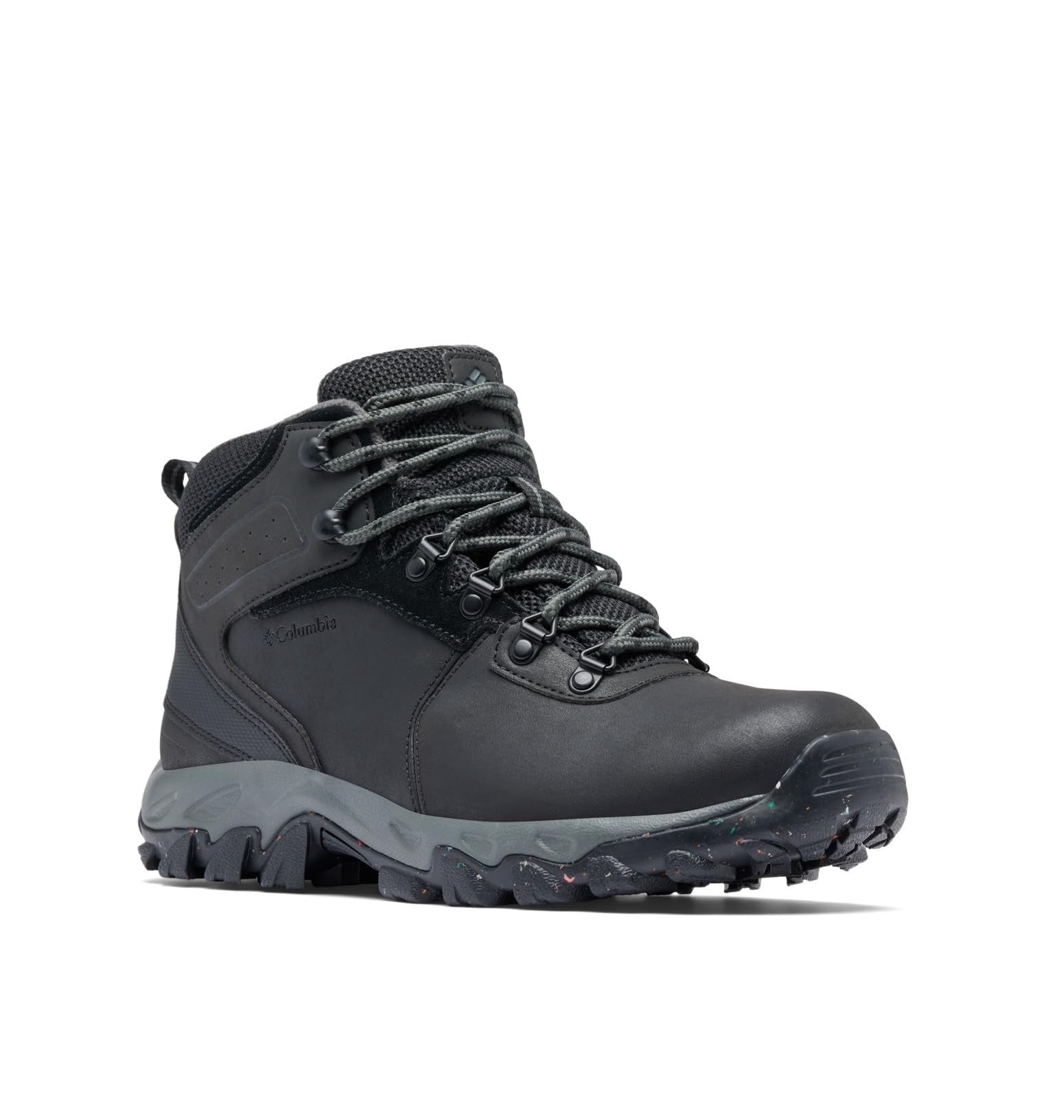 Columbia Mens Newton Ridge Plus II Waterproof Hiking Boot, 7.5 Black/Grill