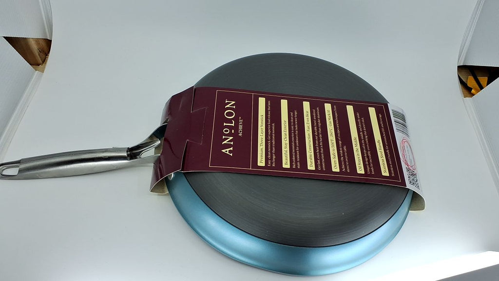 Anolon Achieve Hard Anodized Nonstick Frying Pan/Skillet, 12 Inch, Teal