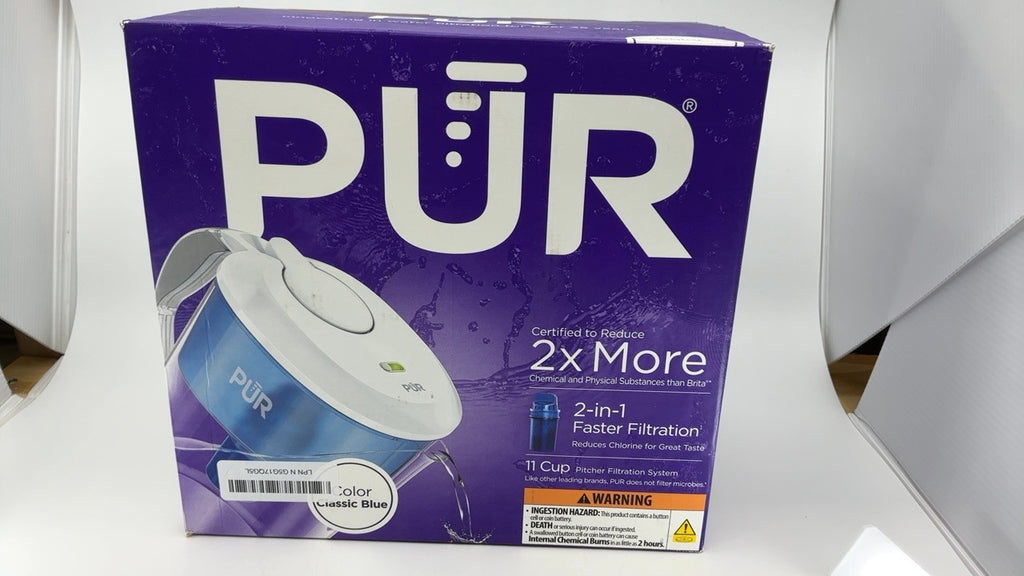 11-Cup PUR Water Pitcher, Powerful Filtration, White, Dishwasher Safe