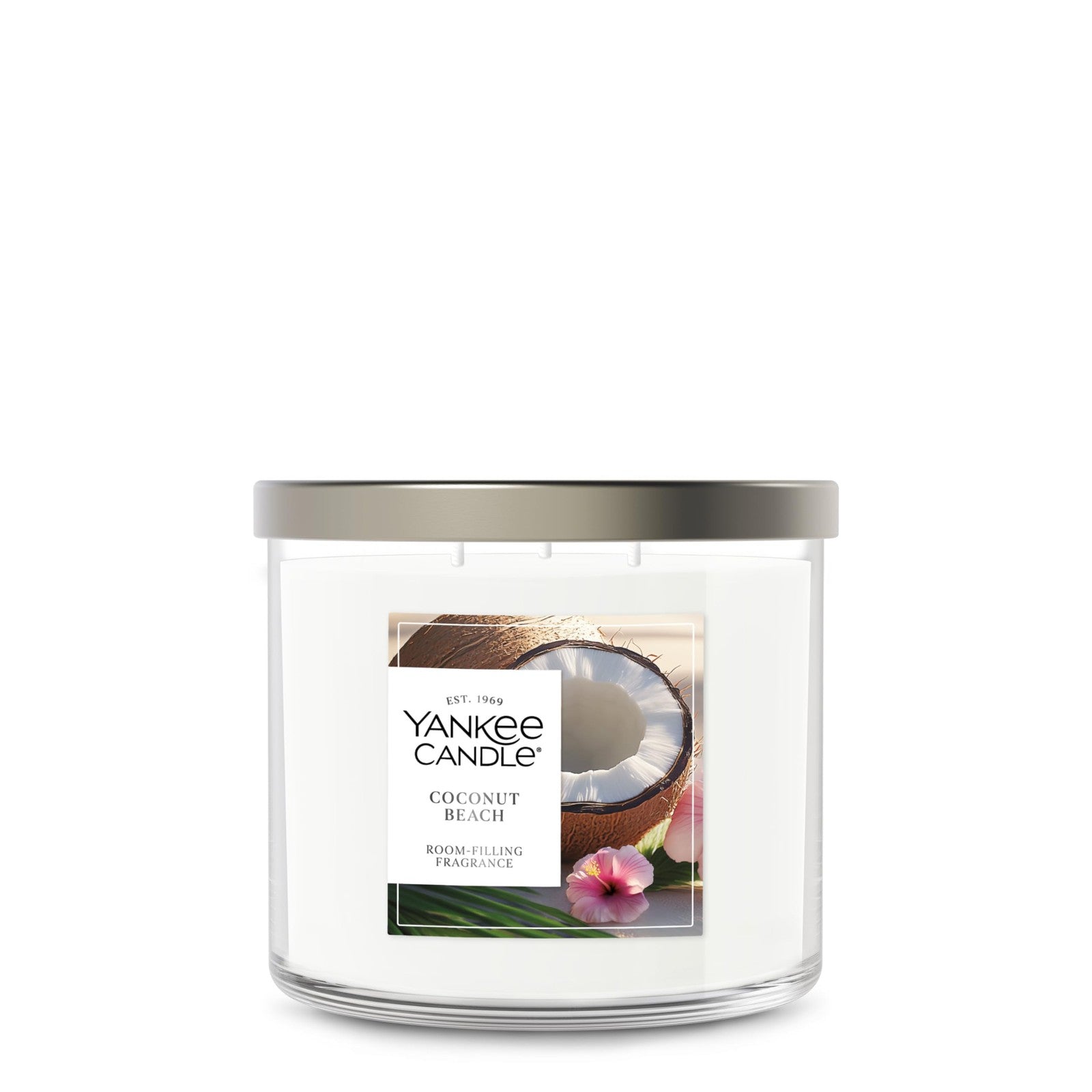 Yankee Candle 3 Wick Jar, Coconut Beach, Premium Plant Wax, 14.5 Oz
