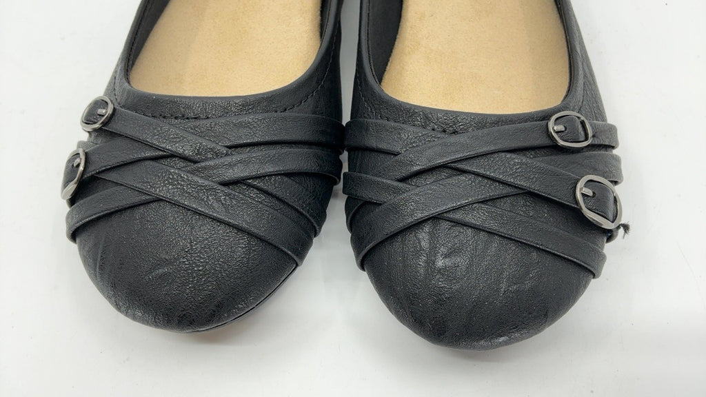 Jellypop Women's Genesis Skimmer Comfort Ballet Flat (Black, 10 Medium)