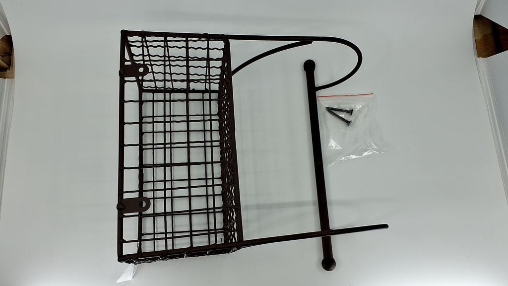 DII Rustic Farmhouse Bathroom Décor, Metal Storage, Small Towel Bar, Rustic