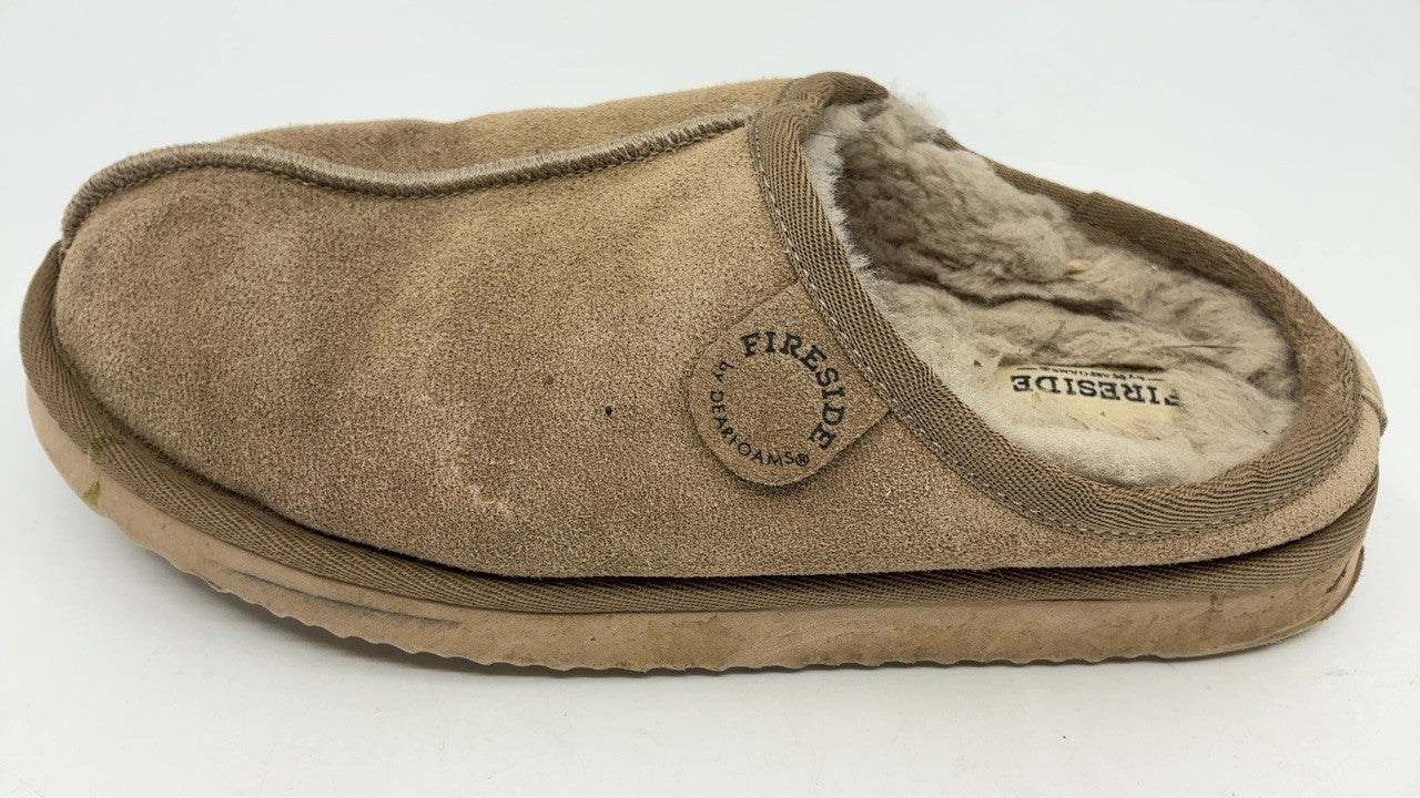 Dearfoams Greta Shearling Clogs, Driftwood, Women’s Size 9, Indoor/Outdoor