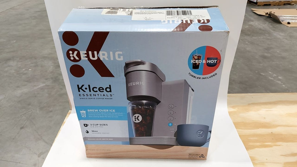 Keurig K-Iced Essentials Gray Iced and Hot Single-Serve K-Cup Pod Coffee Maker