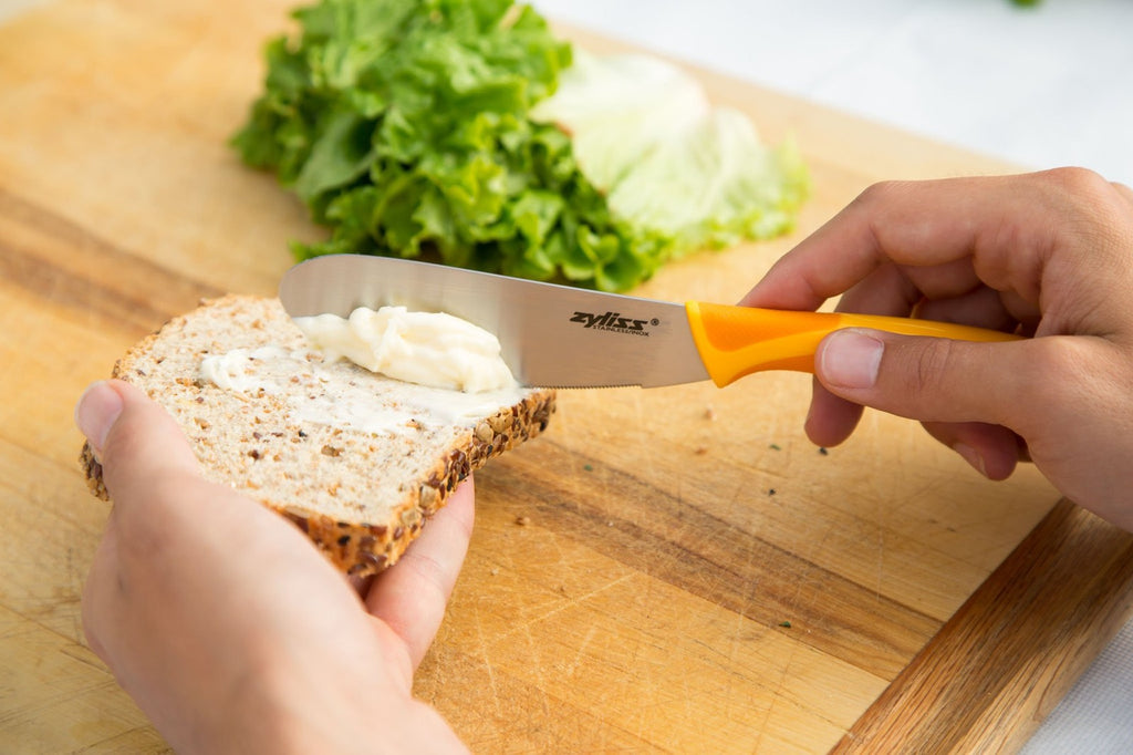Zyliss Orange Sandwich Spreader Knife - Ergonomic Handle & Wide Blade