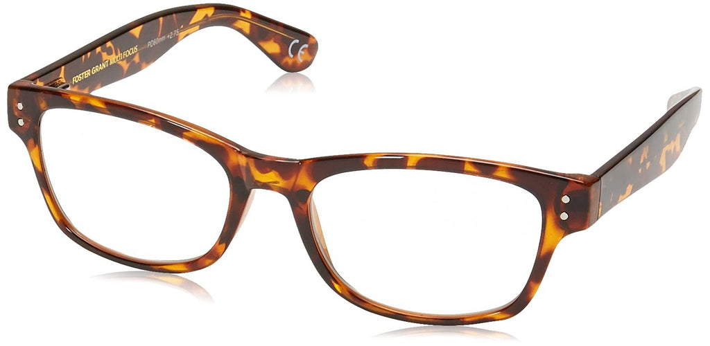 Conan Multifocus Reading Glasses, Anti-Reflective, Shiny Tortoise/Transparent