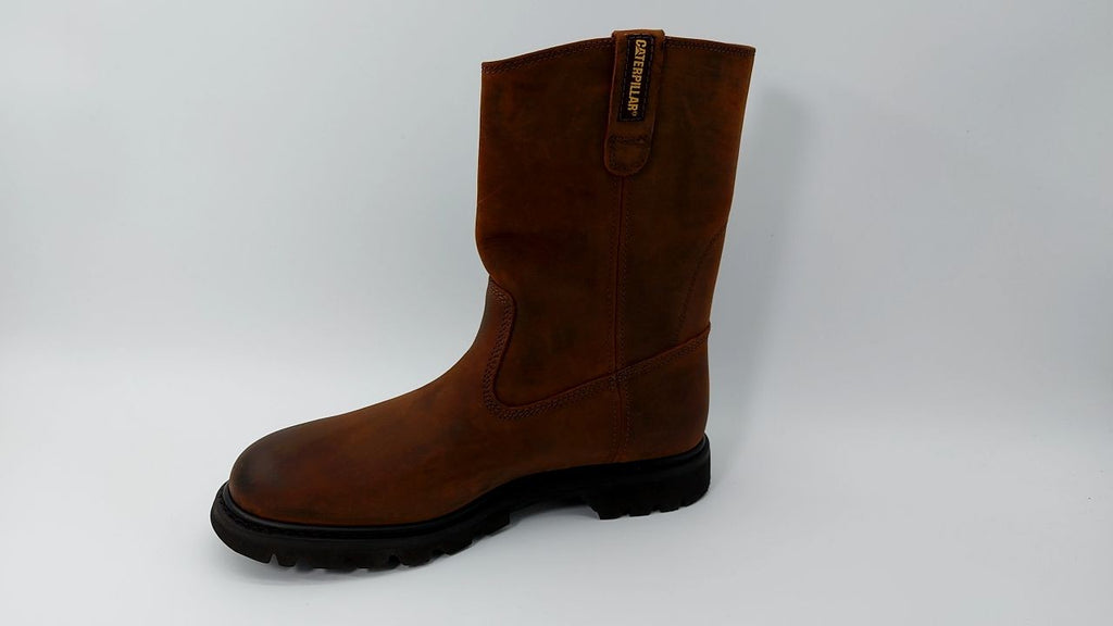 Cat Footwear Men's Revolver Pull-on Soft Toe Work Boot, Brown, 12