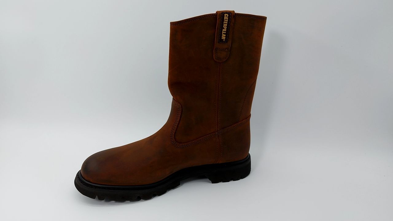 Cat Footwear Men's Revolver Pull-on Soft Toe Work Boot, Brown, 12