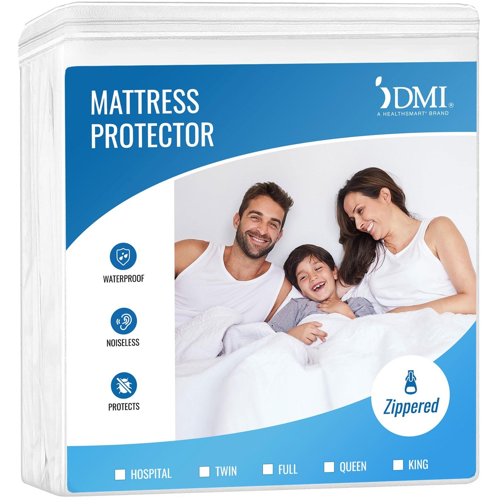 Durable Twin XL Zippered Mattress Cover, Waterproof for College Dorms