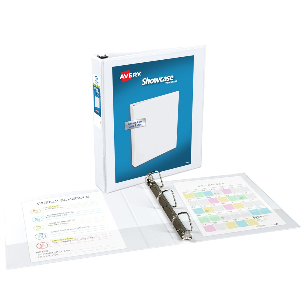 Avery Economy 3 Ring Binder, 1.5 In Slant Rings, White, 375 Sheet