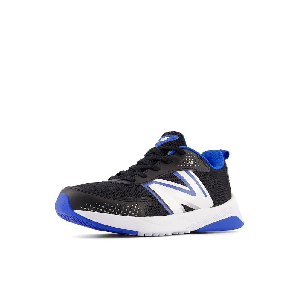 New Balance Kids' Dynasoft 545 V1 Lace-Up Running Shoe, 4.5 M, Black/Blue