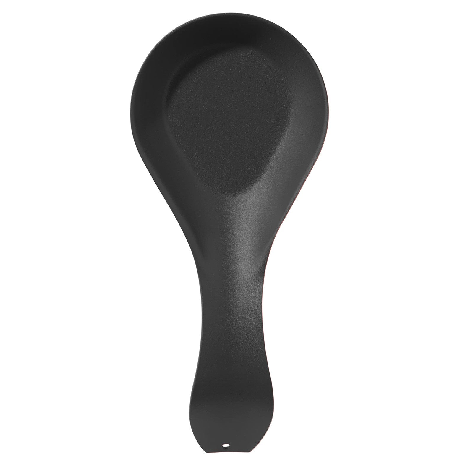 Stainless Steel Spoon Rest w/ Long Handle, Black Kitchen Utensil Holder