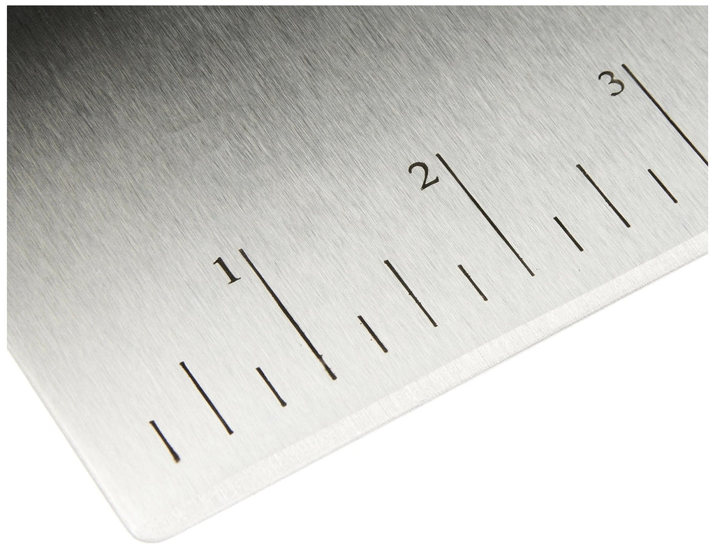 6 In Scraper/Chopper Tool, Stainless Steel, Black & Silver, Kitchen Utensil