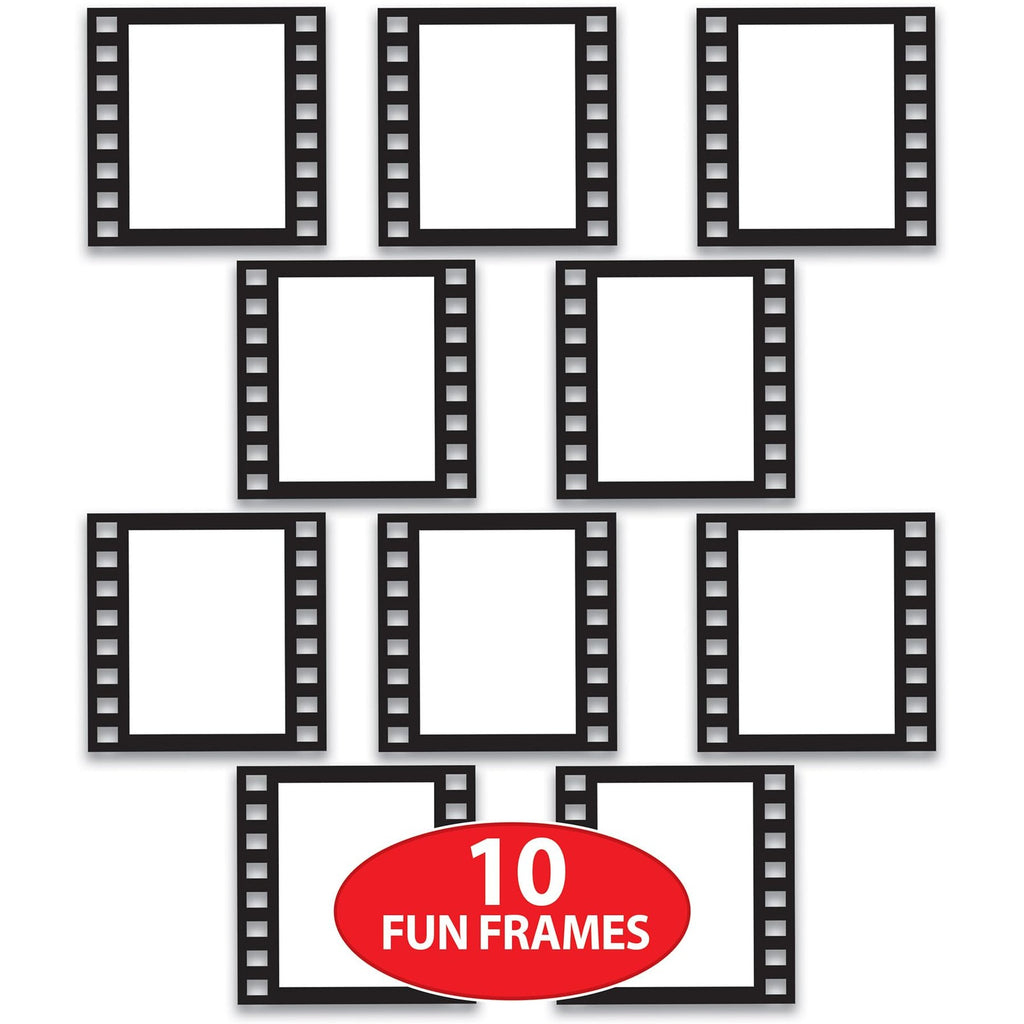Customizable 12in Filmstrip Photo Frames - 10 Pack for Parties