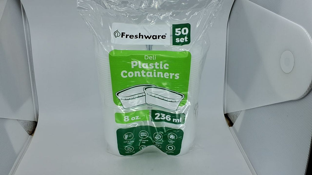 50 Pack 8 Oz Plastic Meal Prep Containers - BPA Free & Leakproof