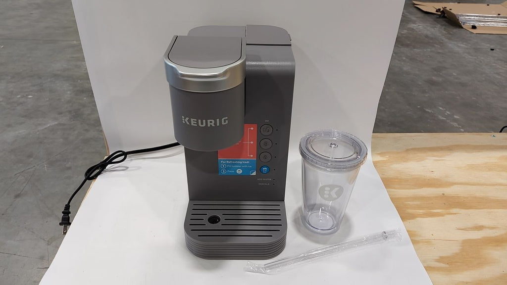 Keurig K-Iced Essentials Gray Iced and Hot Single-Serve K-Cup Pod Coffee Maker