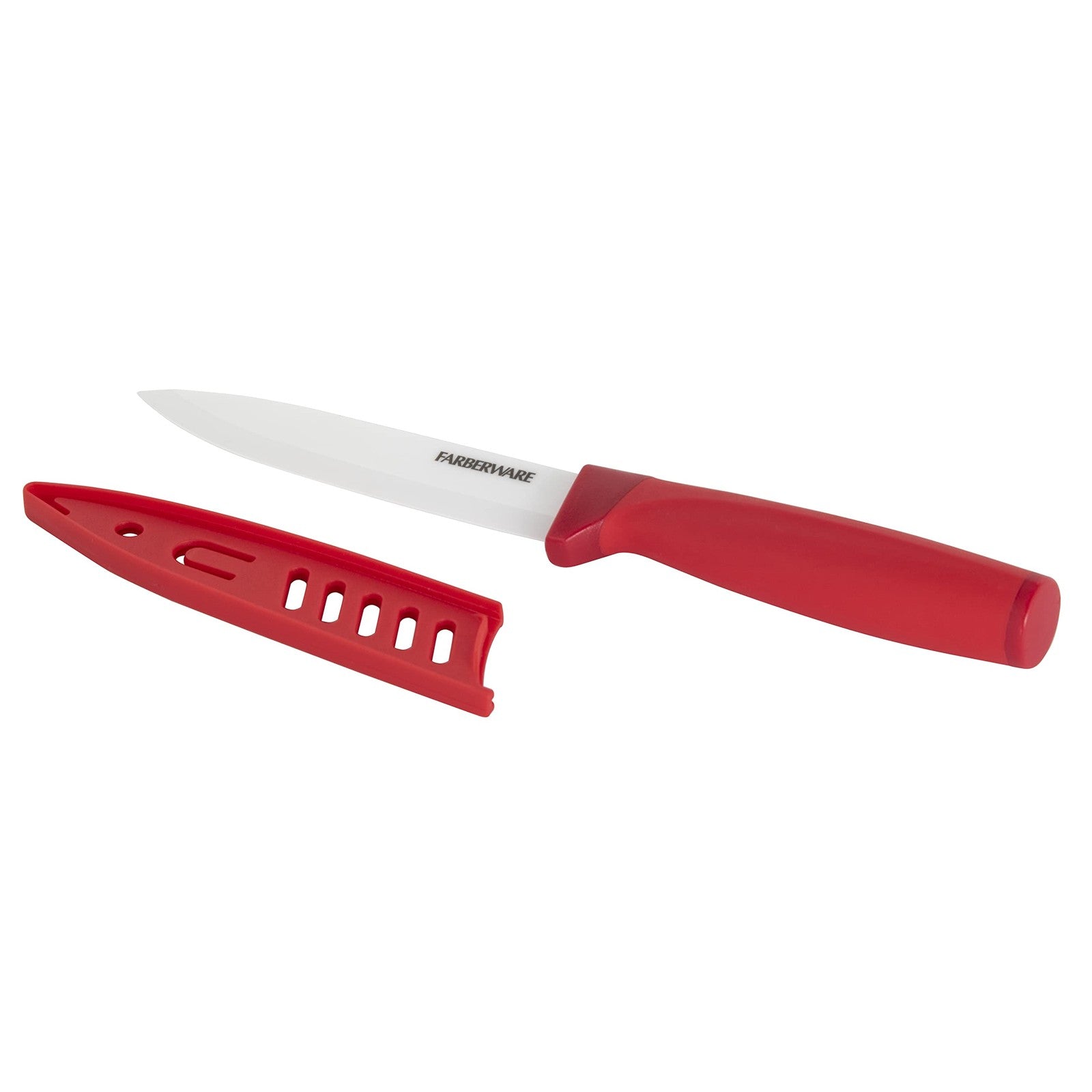 Farberware Ceramic 5-inch Utility Knife with Custom-Fit Blade Cover