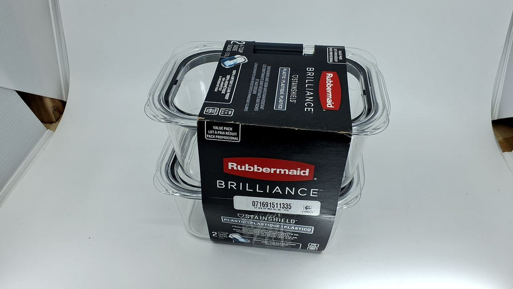 4.7 Cup Rubbermaid Brilliance Food Storage Containers, Medium Deep, 2-Pack
