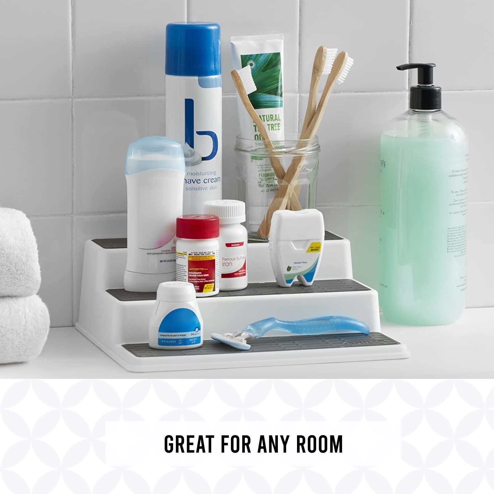 Copco 3-Tier Spice Organizer, 10-Inch Non-Slip Shelf for Cabinets