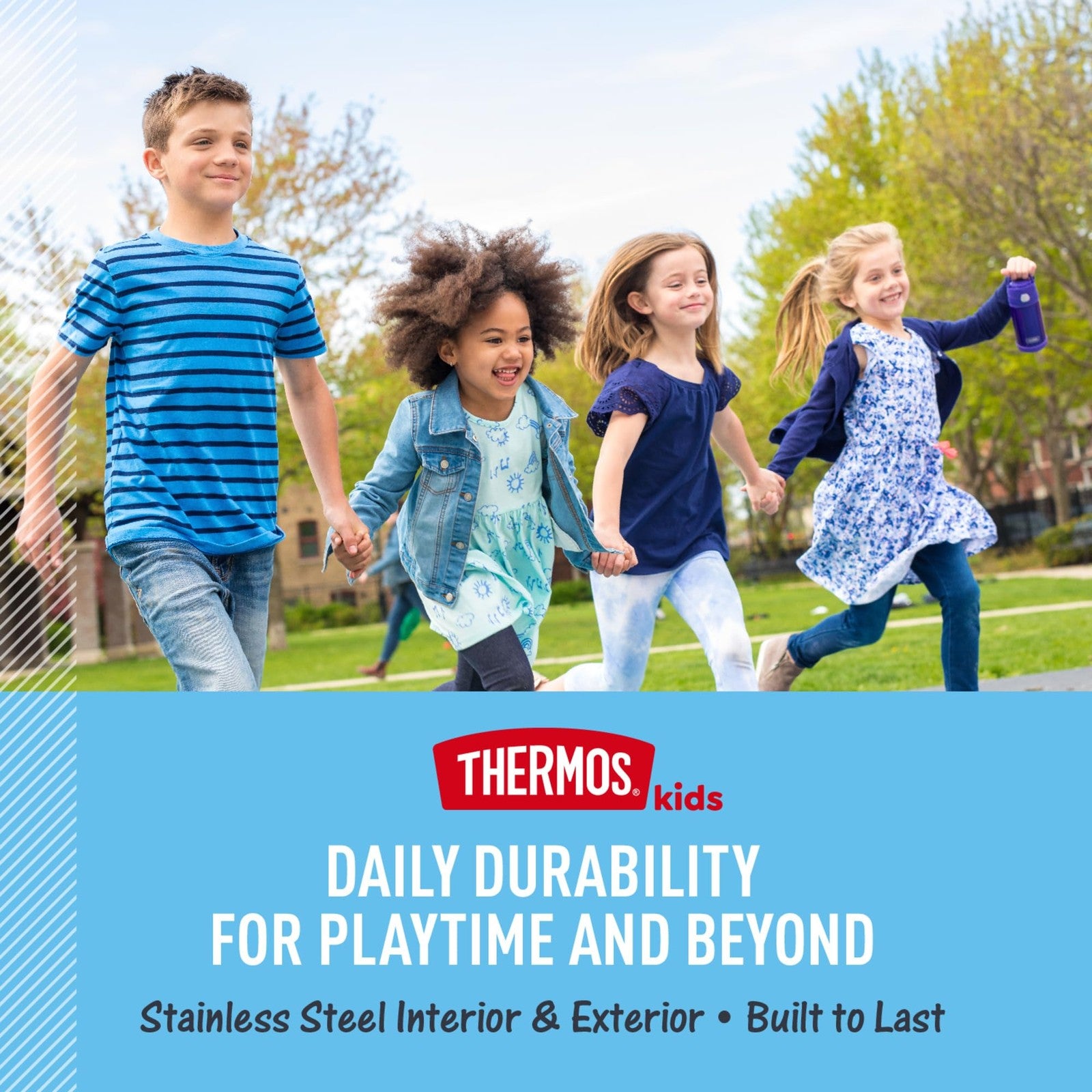 16oz THERMOS FUNtainer Stainless Steel Bottle, Minecraft Design