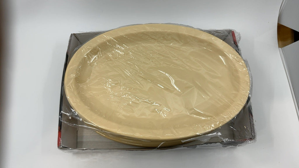 Winco MMPO-118 Oval Melamine Platter, 11.5-Inch by 8-Inch, Tan, Set of 12