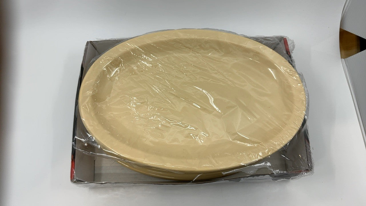 Winco MMPO-118 Oval Melamine Platter, 11.5-Inch by 8-Inch, Tan, Set of 12