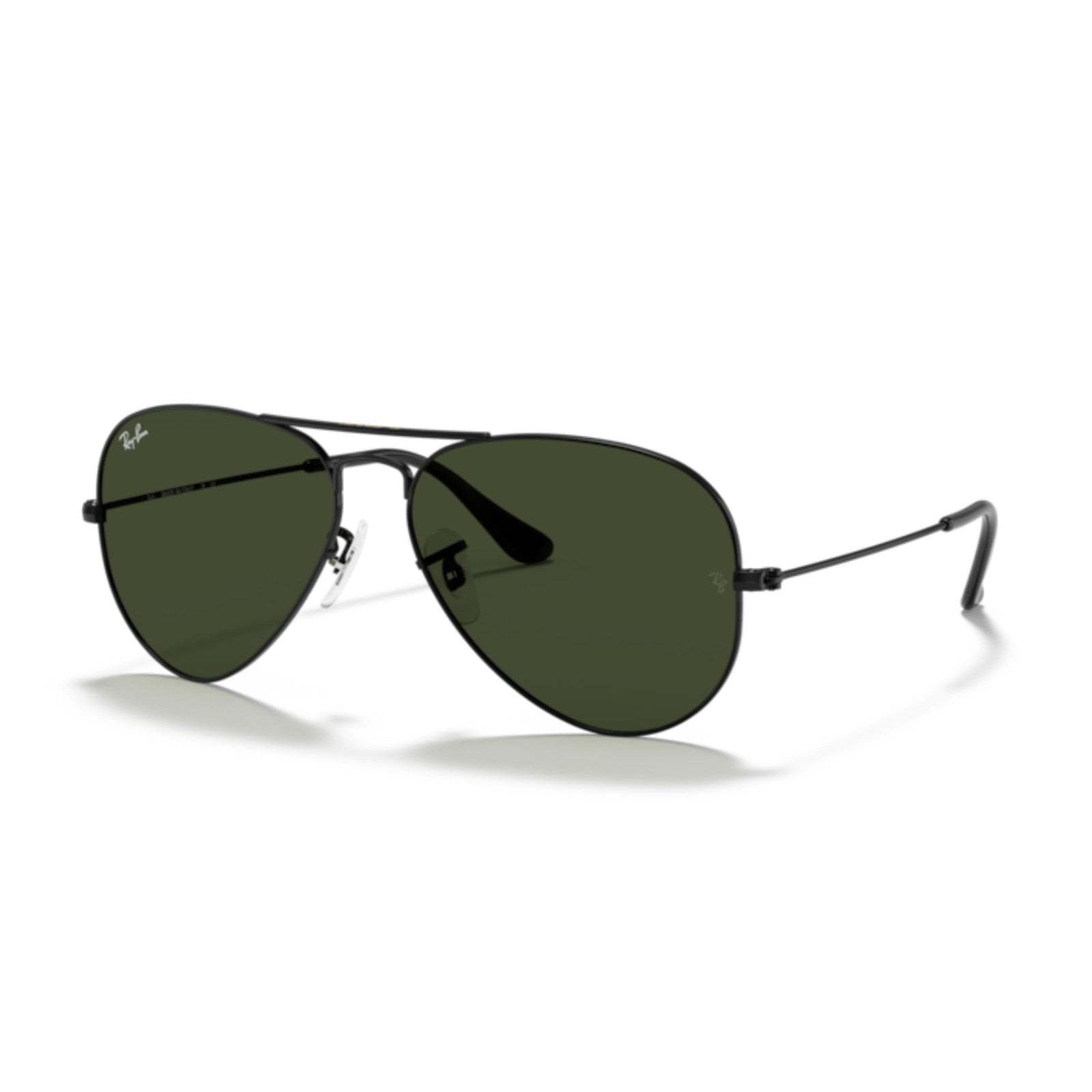 Ray-Ban RB3025 Aviator Metal Sunglasses L2823 Black G-15 Green + Accessories