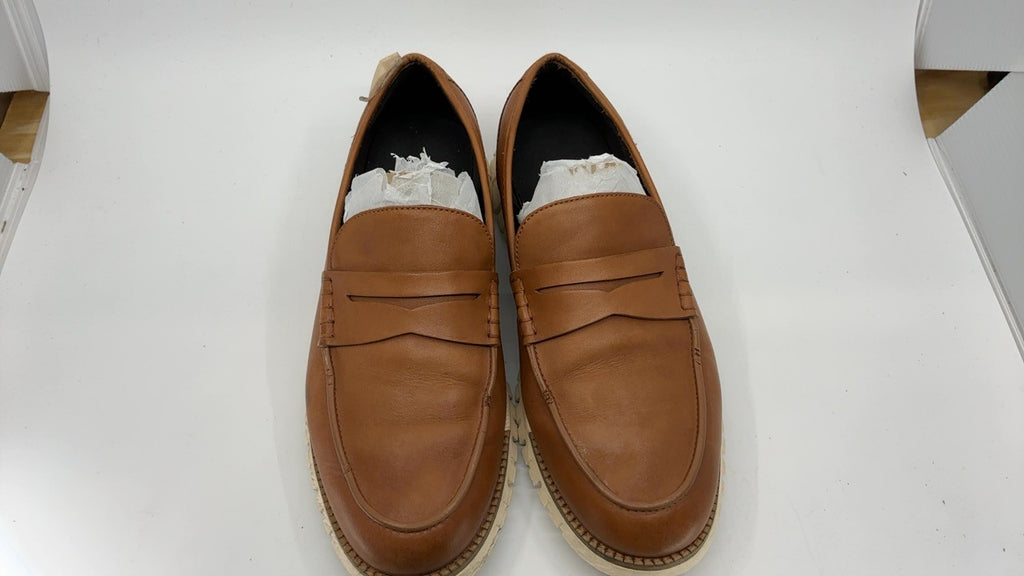 Cole Haan 8.5-M Zerogrand Penny Loafers, British Tan/Natural Tan