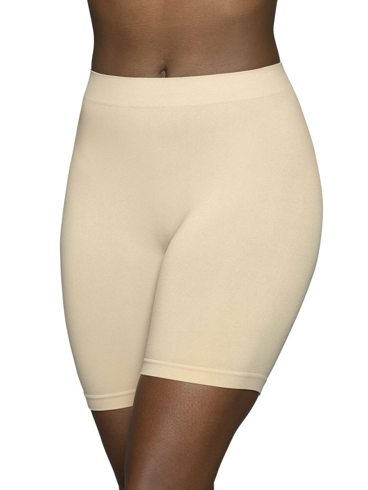 Vanity Fair Smoothing Slip Short, Damask Neutral, 2X-Large
