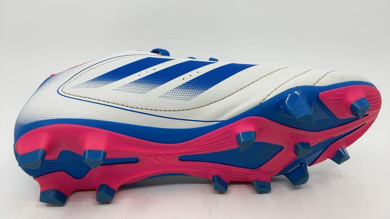 Adidas Goletto IX Soccer Shoes, Synthetic, White/Bright Royal, 6.5