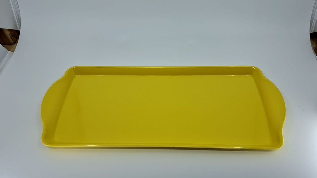 Food Safe Melamine Tidbit Tray, Lemon, 14.75in x 6.5in, Dishwasher Safe