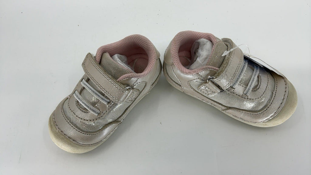 Stride Rite baby girls Soft Motion Jazzy Sneaker, Champagne, 5 Toddler US