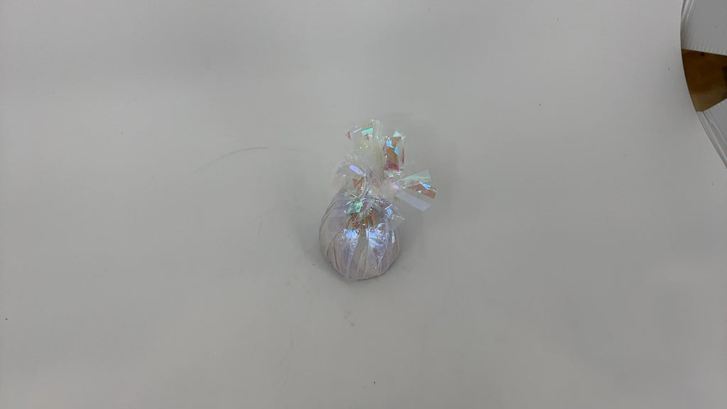 6 Pack Metallic Wrapped Balloon Weights, Opalescent, 6 Oz Centerpieces