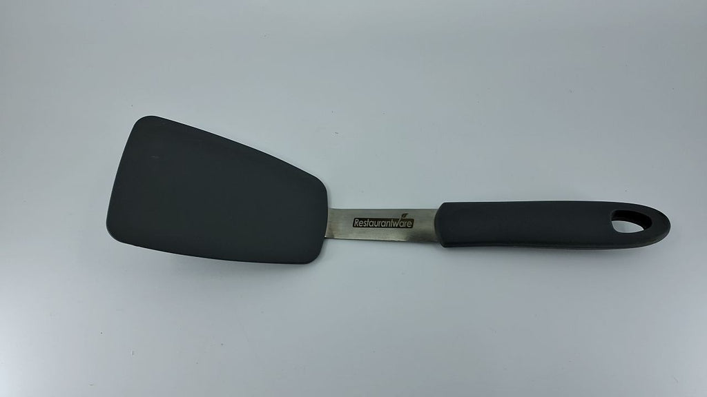 Comfy Grip 12 In Silicone Turner - Durable Gray Spatula for Cooking