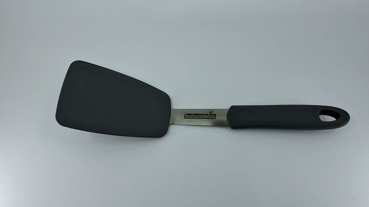 Comfy Grip 12 In Silicone Turner - Durable Gray Spatula for Cooking