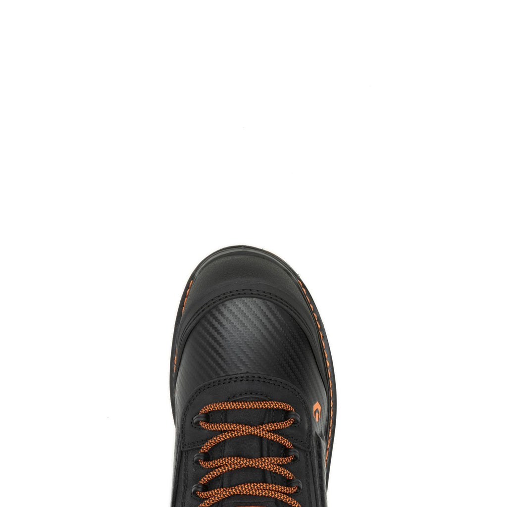 Wolverine Men's 6" Mid Composite Toe Waterproof Boot Black/Orange 10.5 X-Wide