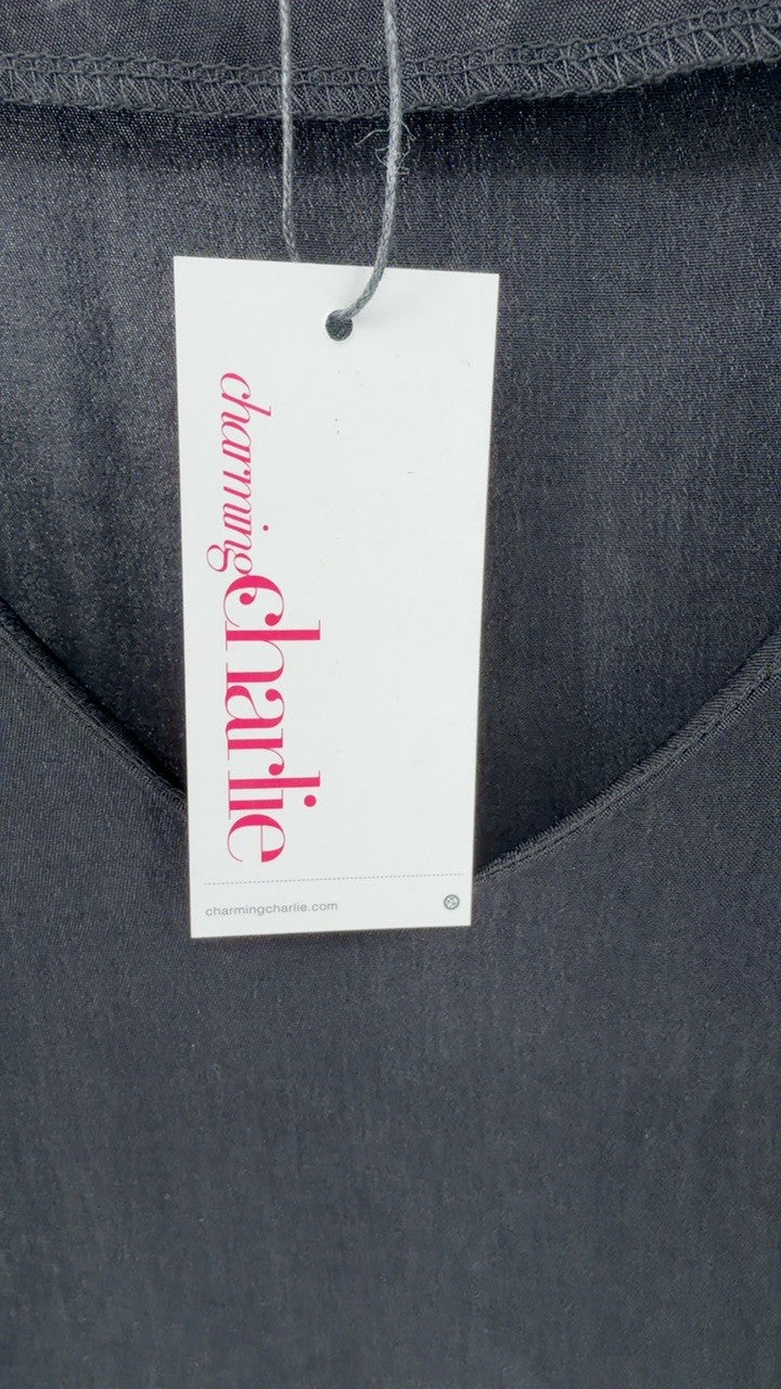 Full Size V-Neck Half Sleeve Denim Dress