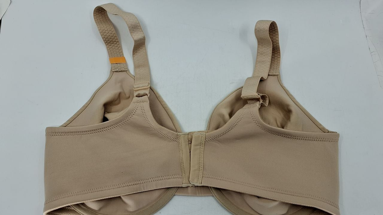 Women's 38DD Smoothing Minimizer Bra, Damask Neutral, Adjustable Straps
