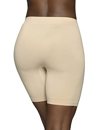 Vanity Fair Smoothing Slip Short, Damask Neutral, 2X-Large