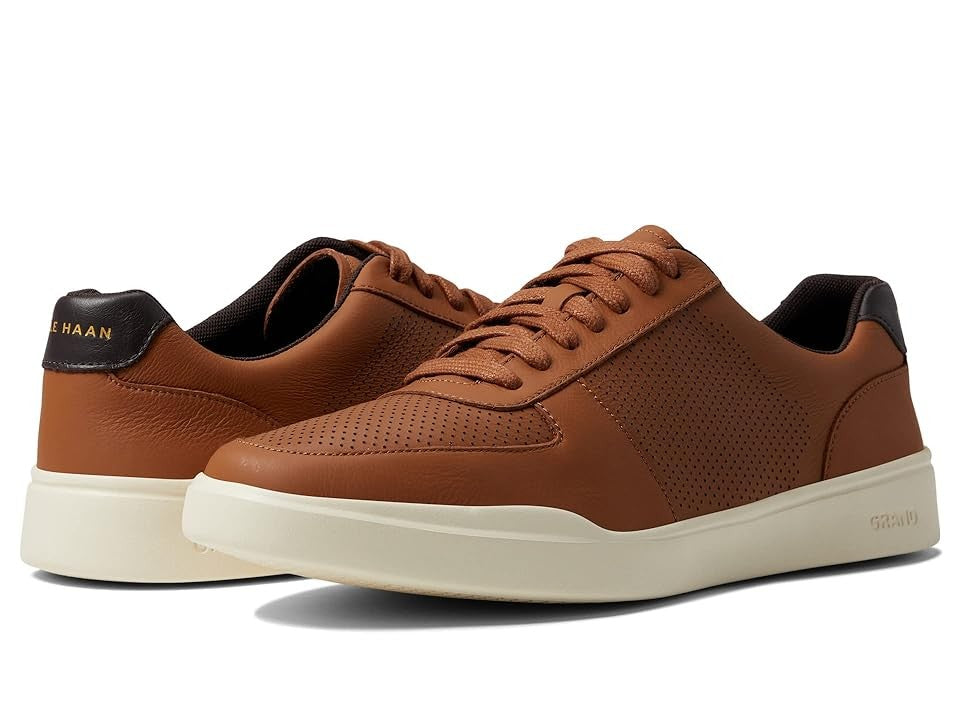 Cole Haan mens Grand Crosscourt Modern Perforated Sneaker, Tan Leather, 10.5W