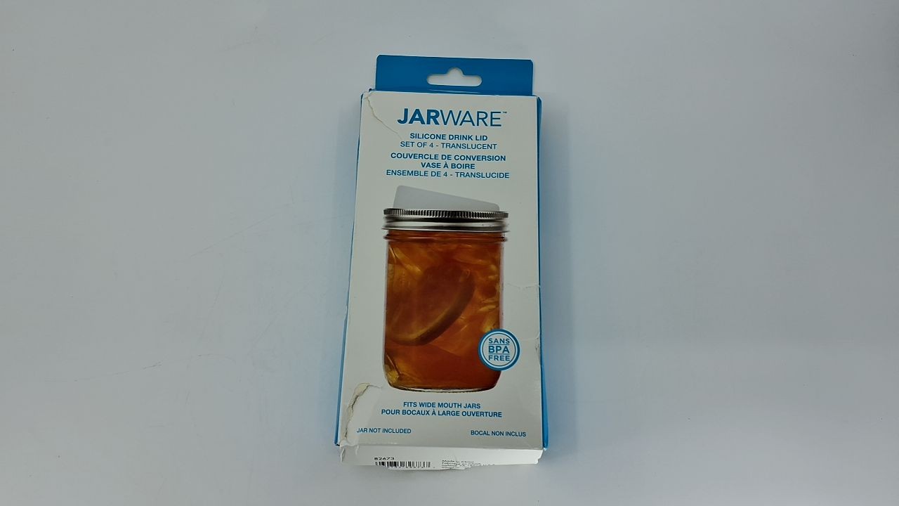 Jarware Translucent 82673 Wide Mouth Drink Lid, Set of 4