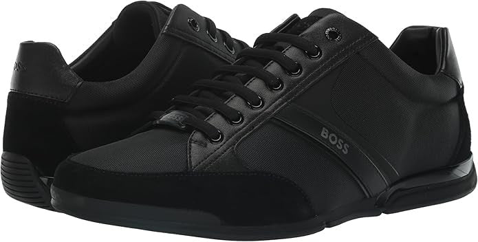 BOSS Black Low Top Sneaker 13 M US Slip Resistant Memory Foam