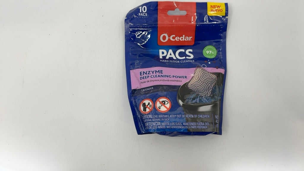 O-Cedar PACS Lavender Floor Cleaner 10 Count - Safe for All Hard Floors