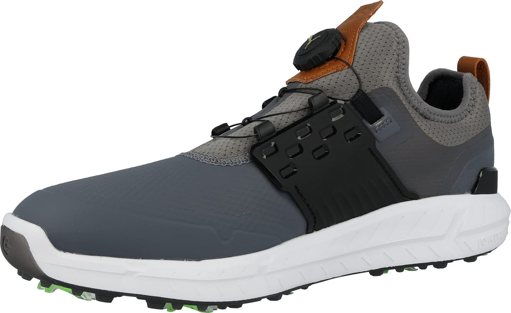 PUMA Men's Ignite Articulate Disc Golf Shoe, Quiet Shade Team Gold Black, 10.5