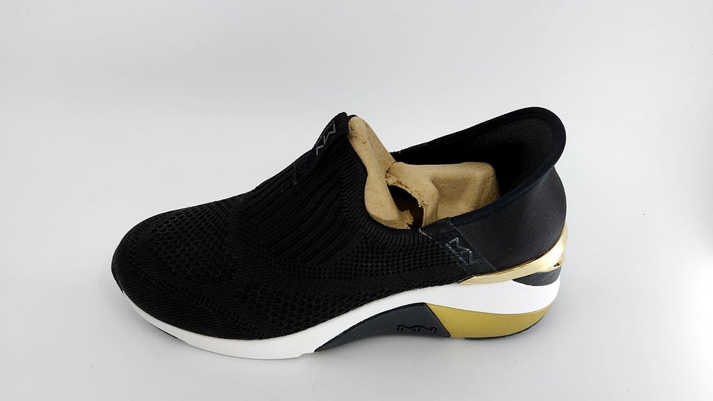 Skechers Women's A-Wedge-Crecent Hands Free Slip-ins Sneaker, Black, 7.5