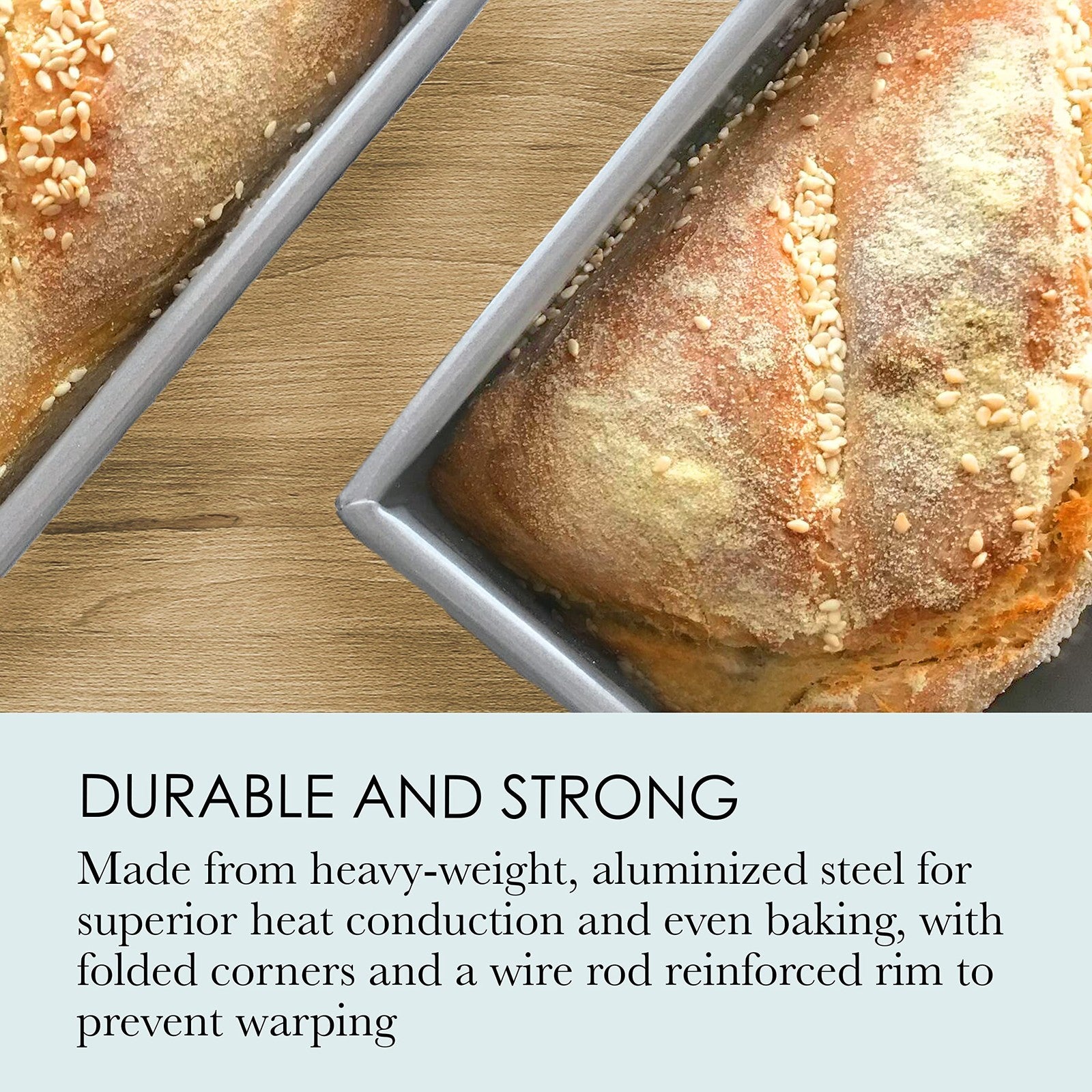 Chicago Metallic 1-Pound Loaf Pan, Heavy-Weight Aluminized Steel