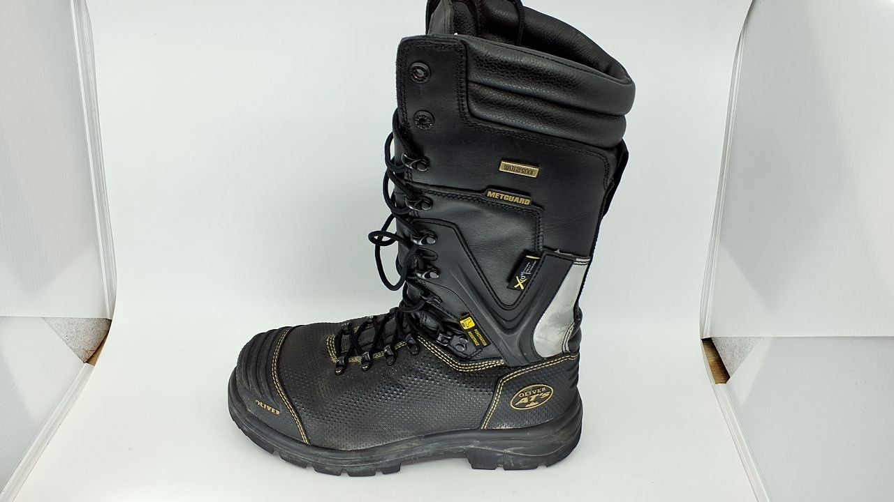 Oliver Men's 14" Met Guard SD Steel Toe Mining Boot, Black - 9.5 Medium