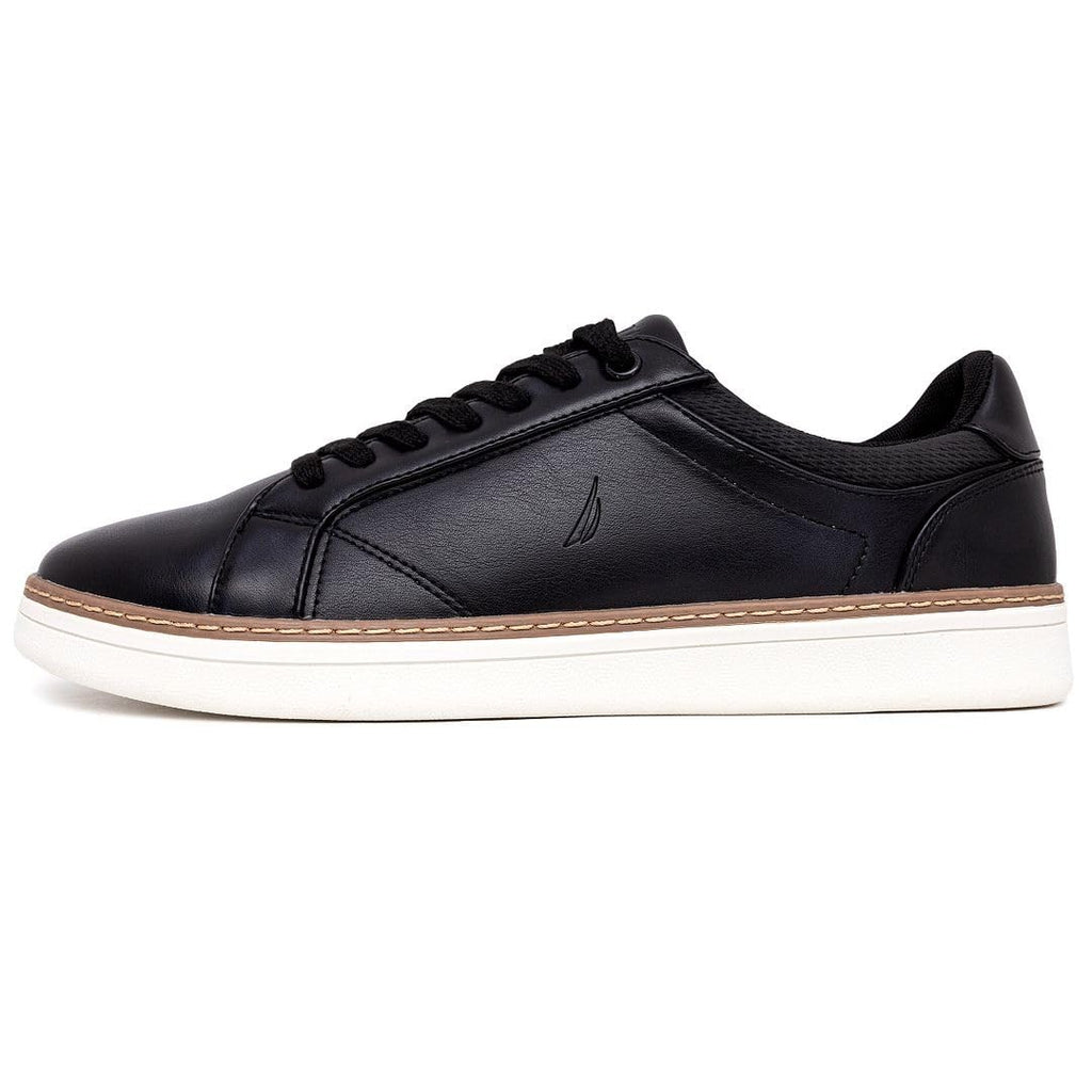 Nautica Men's Lace-Up Fashion Sneakers Black-Turvo Size 10