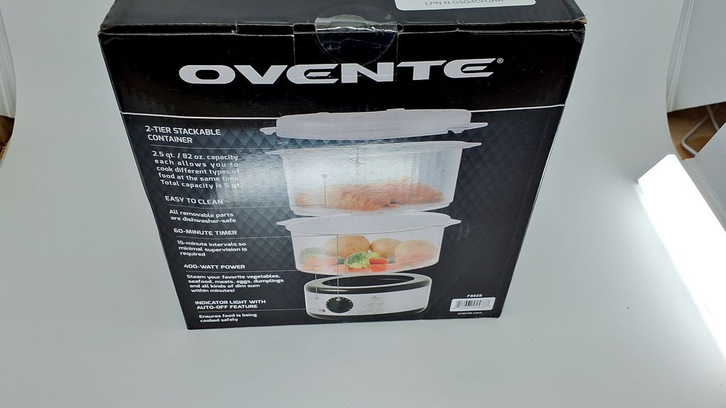 5 Qt Electric Food Steamer, 400W, Auto Shutoff, Stainless Steel, Silver