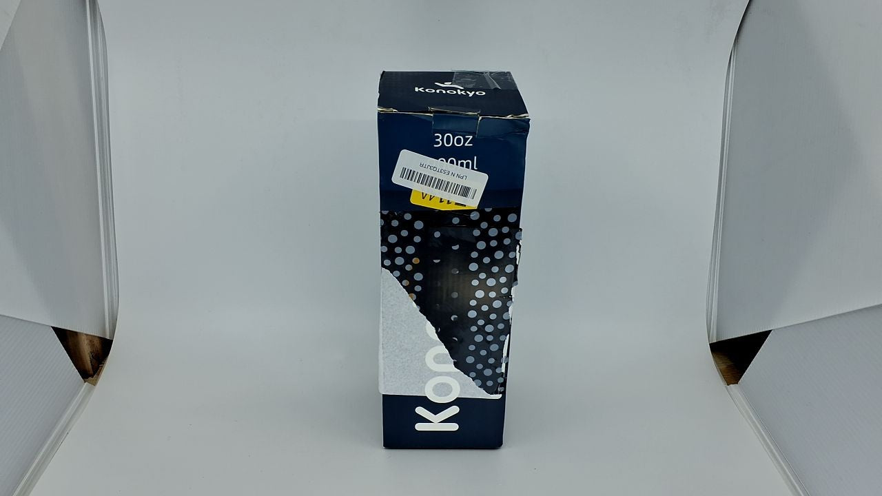 30 OZ Insulated Travel Mug w/ Lid & 2 Straws, Navy Blue Stainless Steel